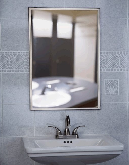 Snap Framed Stainless Mirror | Meek Mirrors | Stainless Steel